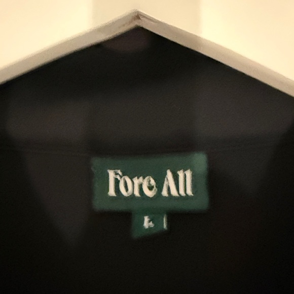 Black Long Sleeve Quarter Zip Top⛳️Fore all - Picture 3 of 5